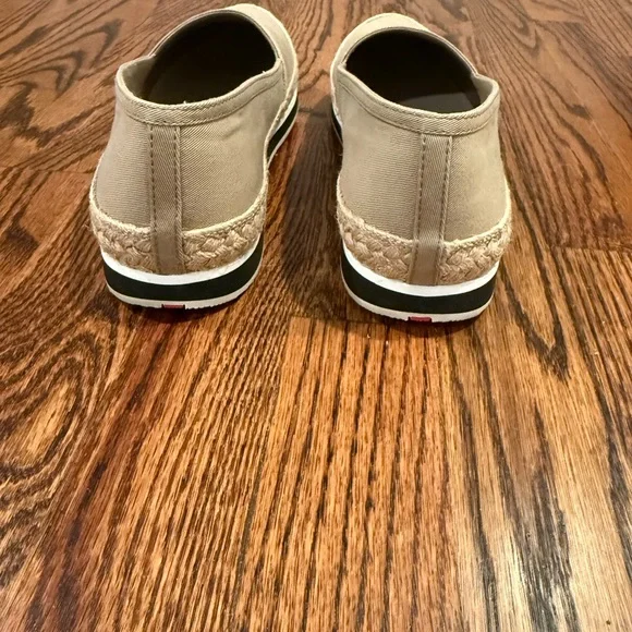 PRADA SPORT CANVAS SLIP-ON ESPADRILLES KHAKI LOAFER - Retail $495 - Picture 5 of 8